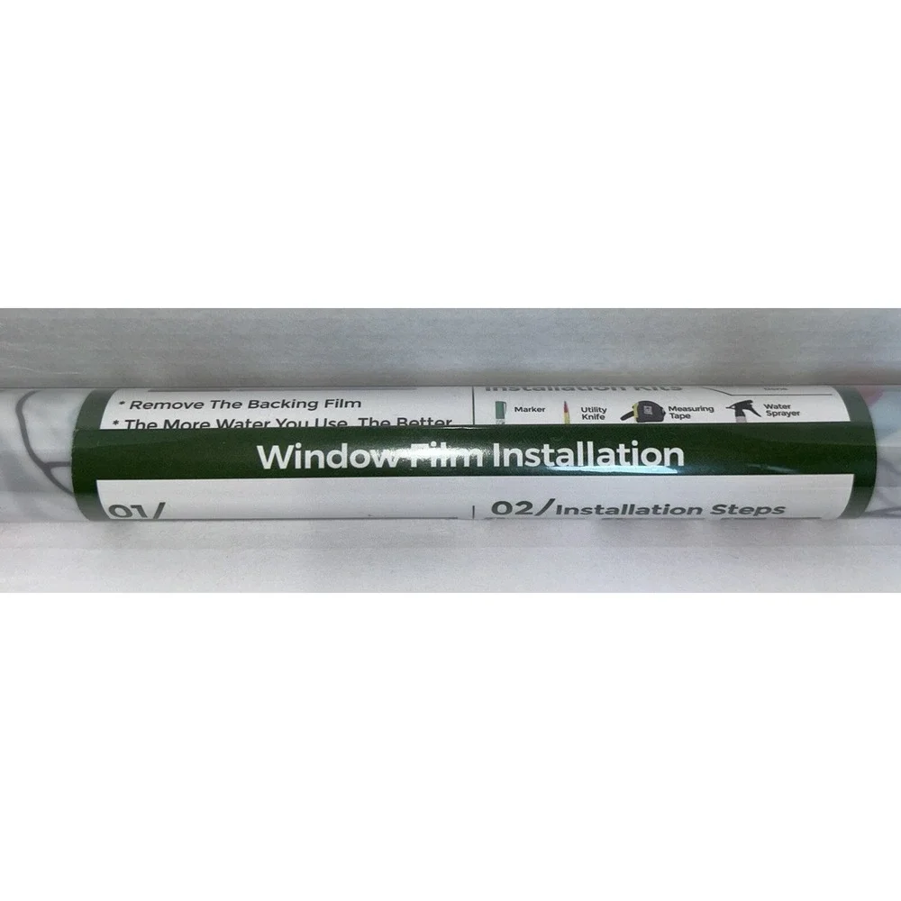 Coavas Window Privacy Film‎ Decorative Bird Stained Glass Window Film Bathroom